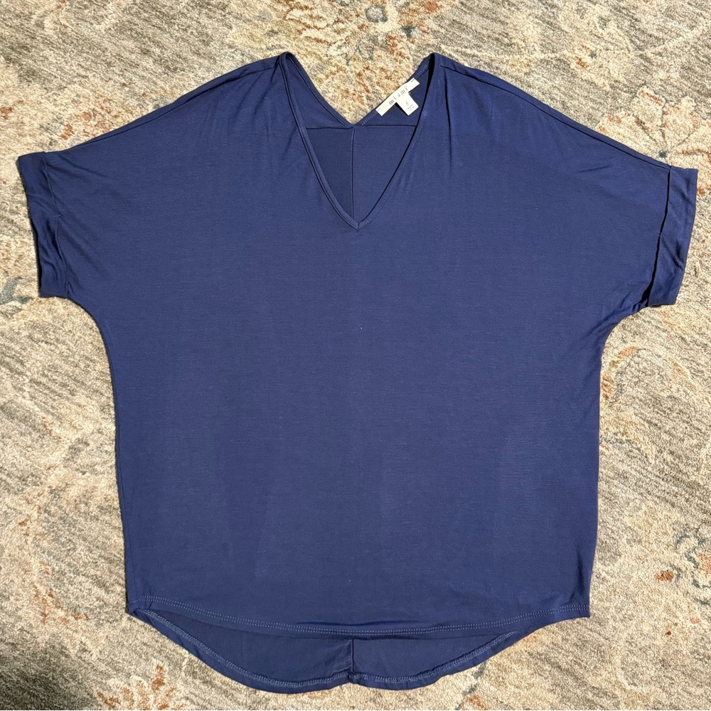 Miami Navy V-Neck Top